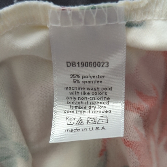 Down East Cream Floral Maxi Sundress with Short Sleeves - Picture 3 of 6